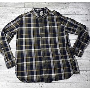 The‎ North Face Men's Button Down Shirt Size Xl Multicolor Plaid Green And Navy